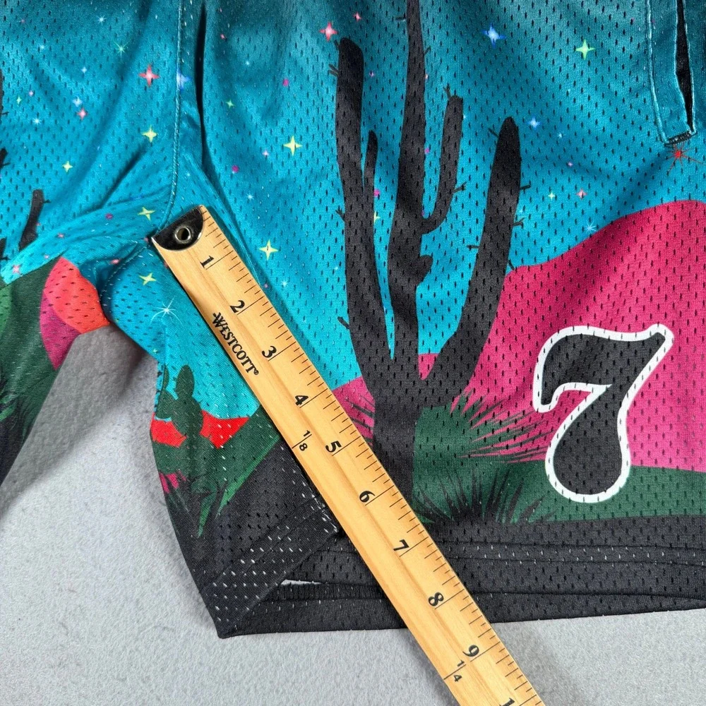 Section 7 Mens Desert Landscape Mesh Basketball Shorts Teal Black Medium‎ 32x6